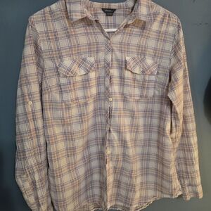 Eddie Bauer Women's Plaid Button-Up Shirt - Size L